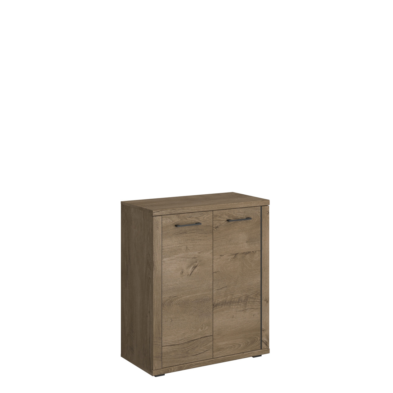 Стильний комод 2D з двома розпашними дверцятами з полицями 80 в сучасному стилі у вітальню зал Cordan VMV Holdnig дуб бургундський