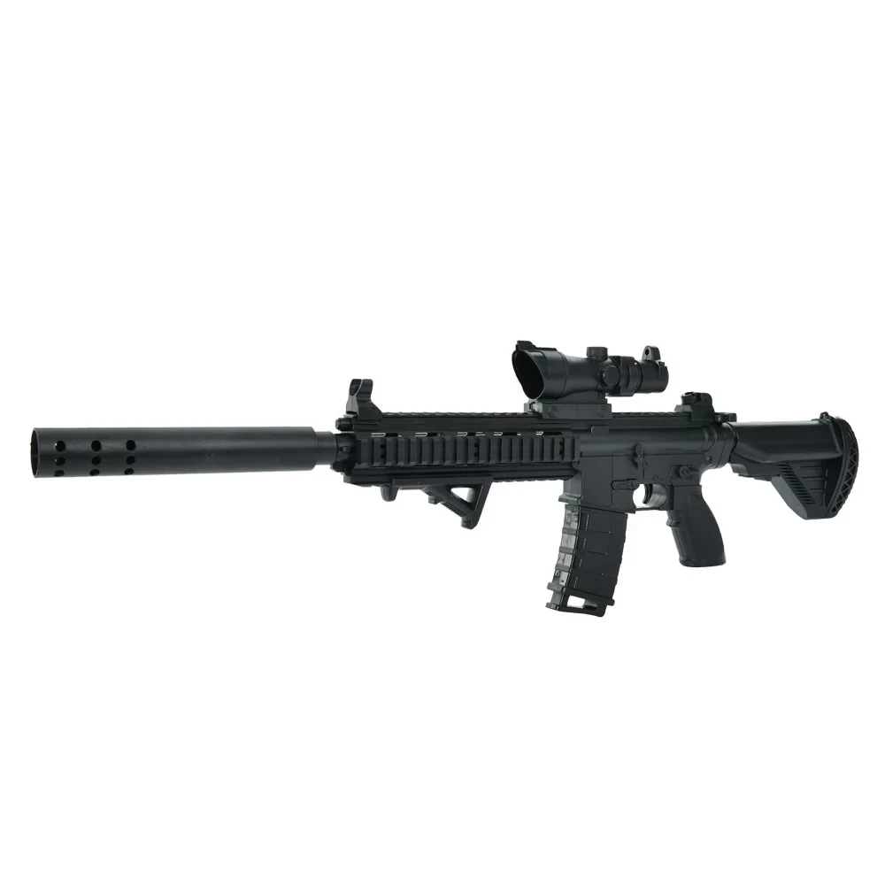 Ігрушечний автомат 666-1 акумуляторний з водяними кулями, прицілом та USB-зарядкою 71 см, фото 1