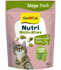 GimCat NUTRI BIOTIN BITES - Вітаміни для котів для покращення стану шкіри та шерсті з маскарпоне та біотином 425г, фото 1