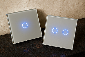 Сенсорні вимикачі світла Palermo набір 2 шт: Одинарний + Подвійний