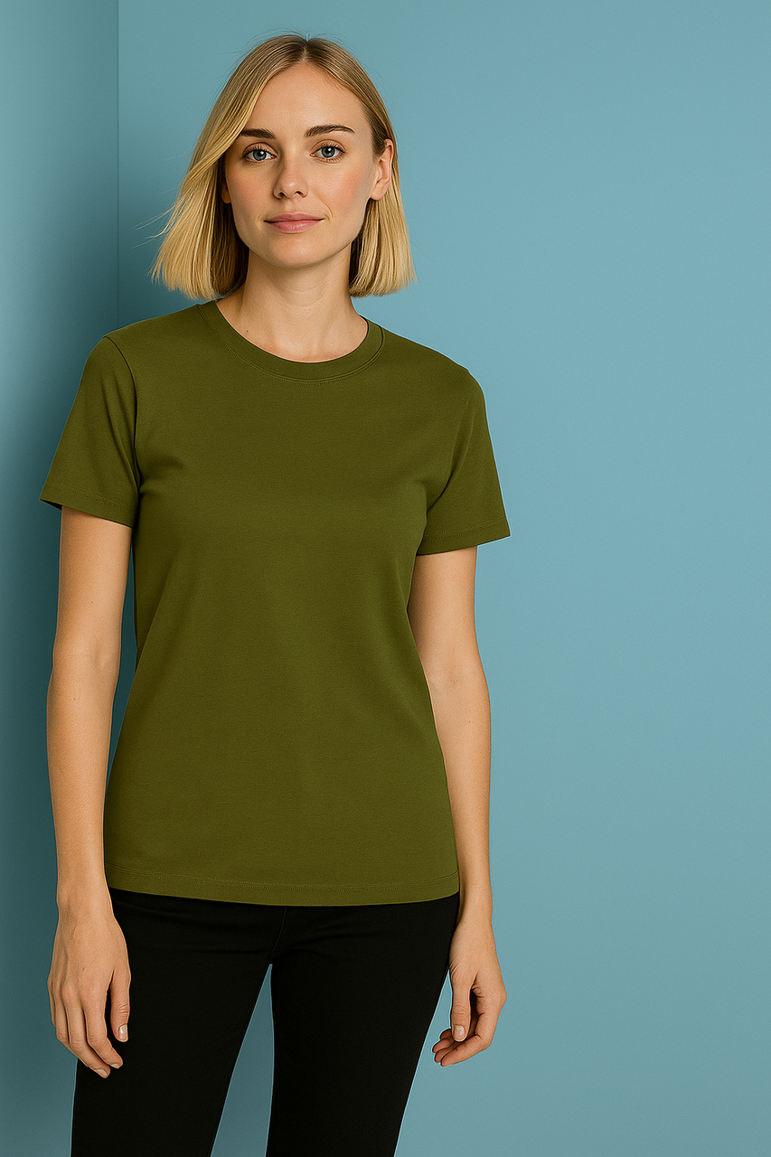 Футболка олива з круглим вирізом Atteks - 01922