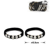 Гумка для волосся зі стразами з мікрофібри 40 шт