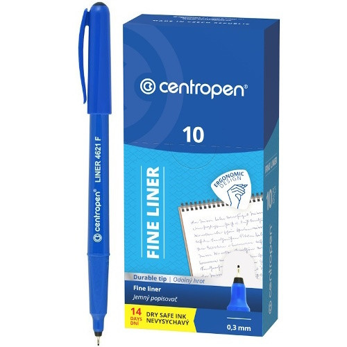 Маркер лінер тонкий чорний F ergoline 0,3 мм Centropen 4621, фото 1