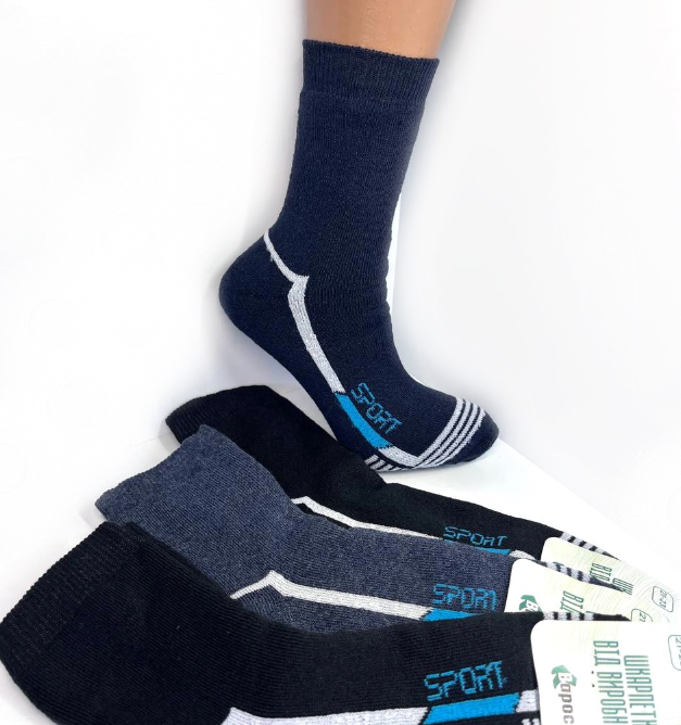 Шкарпетки підліткові повна махра Sport Socks 19-21 р. (12 пар!)(Зимові) Варос, фото 1