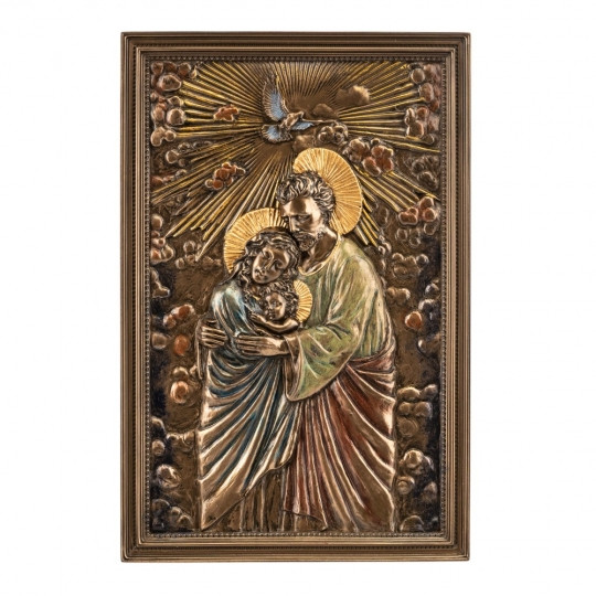 Картина- ікона, барельєф Veronese "Свята сімейство" 23*15*1.5 см, полістоун (78404A42)