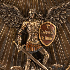 Картина - щит, Veronese "Архангел Михаїл - Захисник" 25*20*5 см, полістоун (78341A4), фото 3