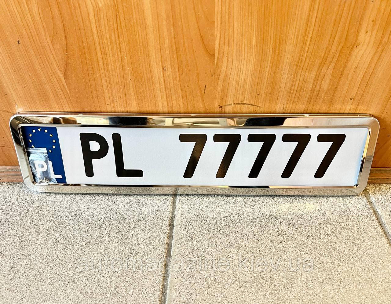 Рамка номерного знака (хром, нержавіюча сталь), фото 1