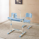 Дитяча парта для школяра з лампою та сидінням Spoko SP-09 синя, фото 3