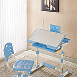 Дитяча парта для школяра з лампою та сидінням Spoko SP-09 синя, фото 4