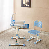 Дитяча парта для школяра з лампою та сидінням Spoko SP-09 синя, фото 5
