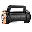 Ручний ліхтар із сонячною батареєю акумуляторний LED+COB з бічною лампою кемпінговий ліхтар, фото 3