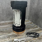 Ручний ліхтар із сонячною батареєю акумуляторний LED+COB з бічною лампою кемпінговий ліхтар, фото 8