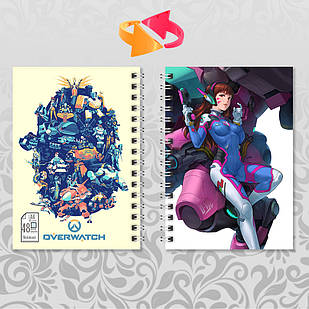 Блокнот на пружині в клітинку 48 арк. Overwatch