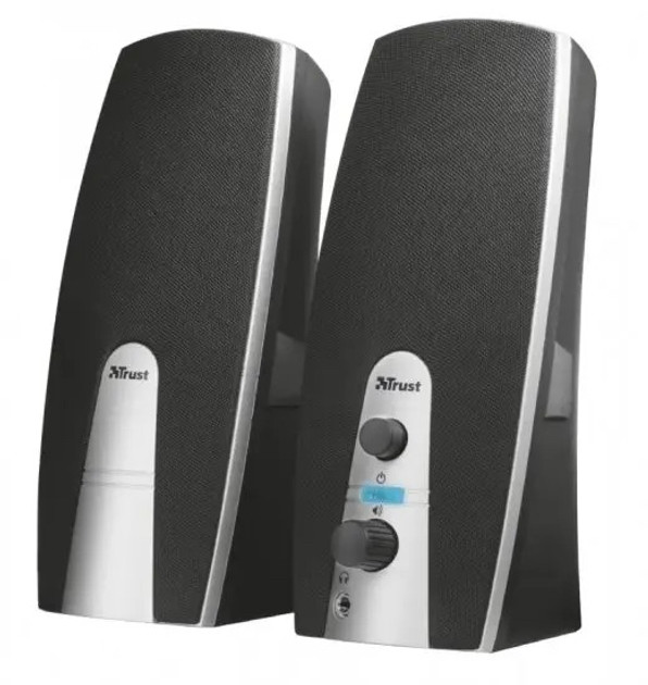 Акустична система Trust MiLa 2.0 Speaker Set 16697, 5 Вт, USB, стереоколонки для ПК, чорні, фото 1