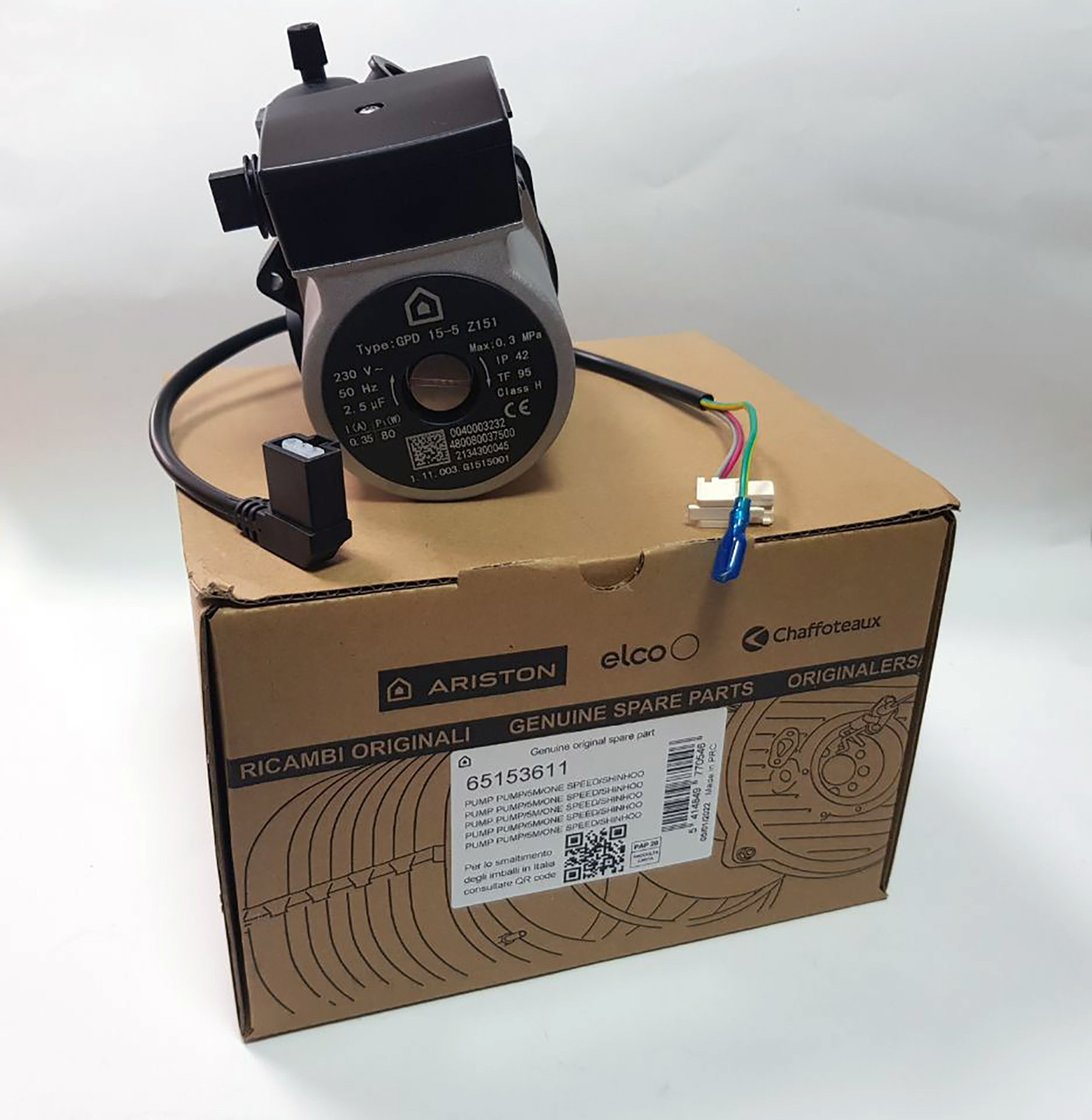 Насос на газовий котел Ariston Cares XC, HS XC, EGIS XC, Alixia Ultra C 65153611, фото 1