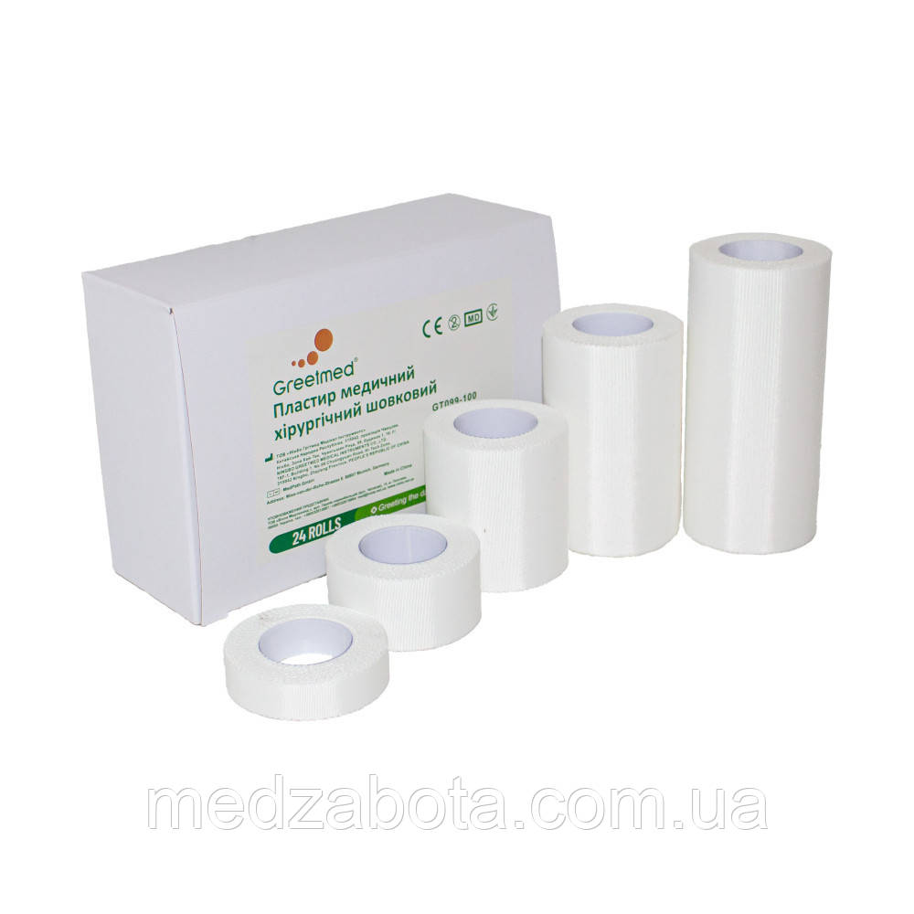 Пластир на шовковій основі 5см*9м GREETMED, фото 1