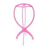 Підставка під перуку розова розбірна пластикова 35 см ширина 17 см, фото 2