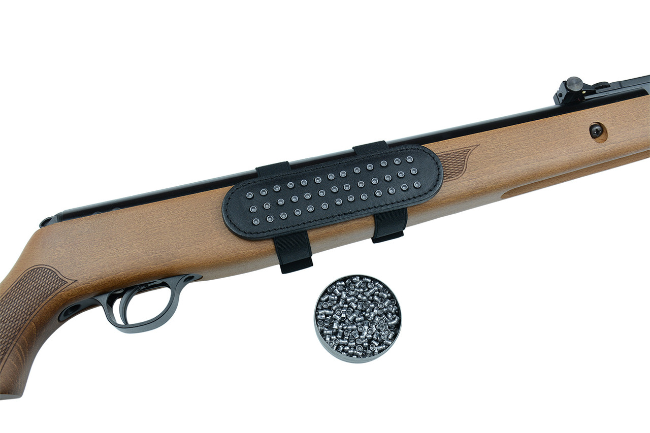 Патронташ для куль калібру 4,5 мм на 42 кулі (шкіра, чорний)