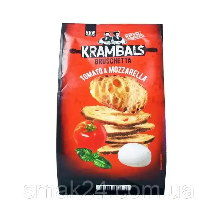 Брускетта з томатом та моцарелою Krambals Bruschetta Tomato & Mozzarella 70г Болгарія