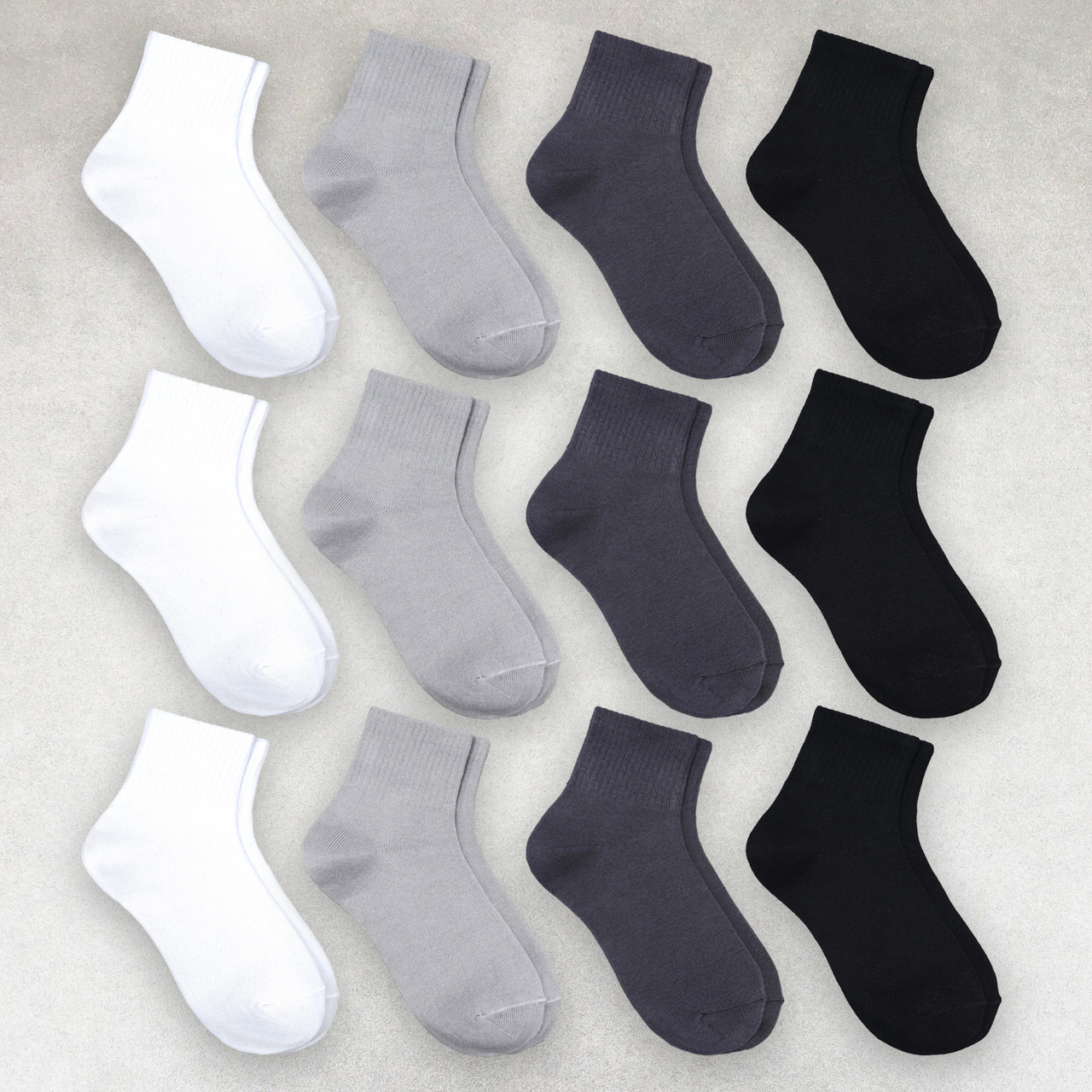 Шкарпетки жіночі 12 пар «Basic Medium 4» середньої довжини бавовна преміум сегмент розмір 39-42 арт. 36.3/34.3/33.3/35.3, фото 1