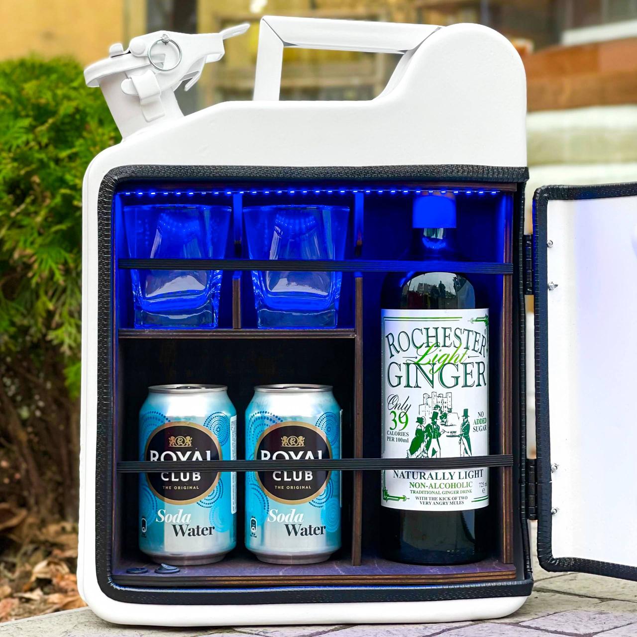 Каністра бар 10 л із підсвіткою, міні бар для дому, оригінальний подарунок для чоловіка, фото 1