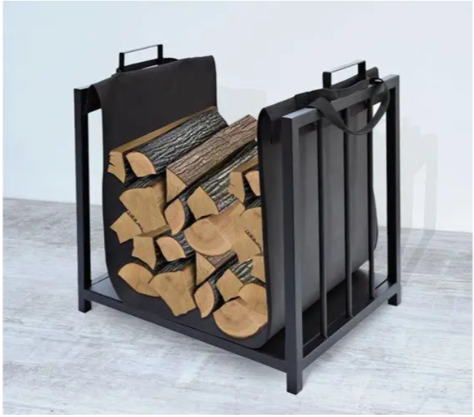 Аксесуари для каміна Kaminer 24628 Древники кошика для дров 50.5x37x50 см Дров'яна для каміна Сучасний дровник, фото 1