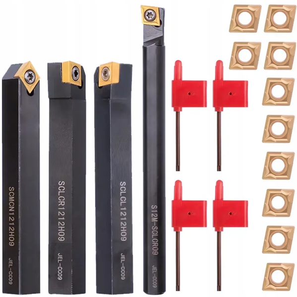 Ножі токарні 18 шт зі змінними пластинами 12 мм Silver S12026, фото 1