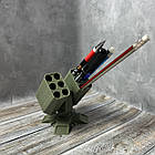 Підставка органайзер для ручок у формі ПВО Ракетна турель Пенал для олівців маркерів мілітарі, фото 2