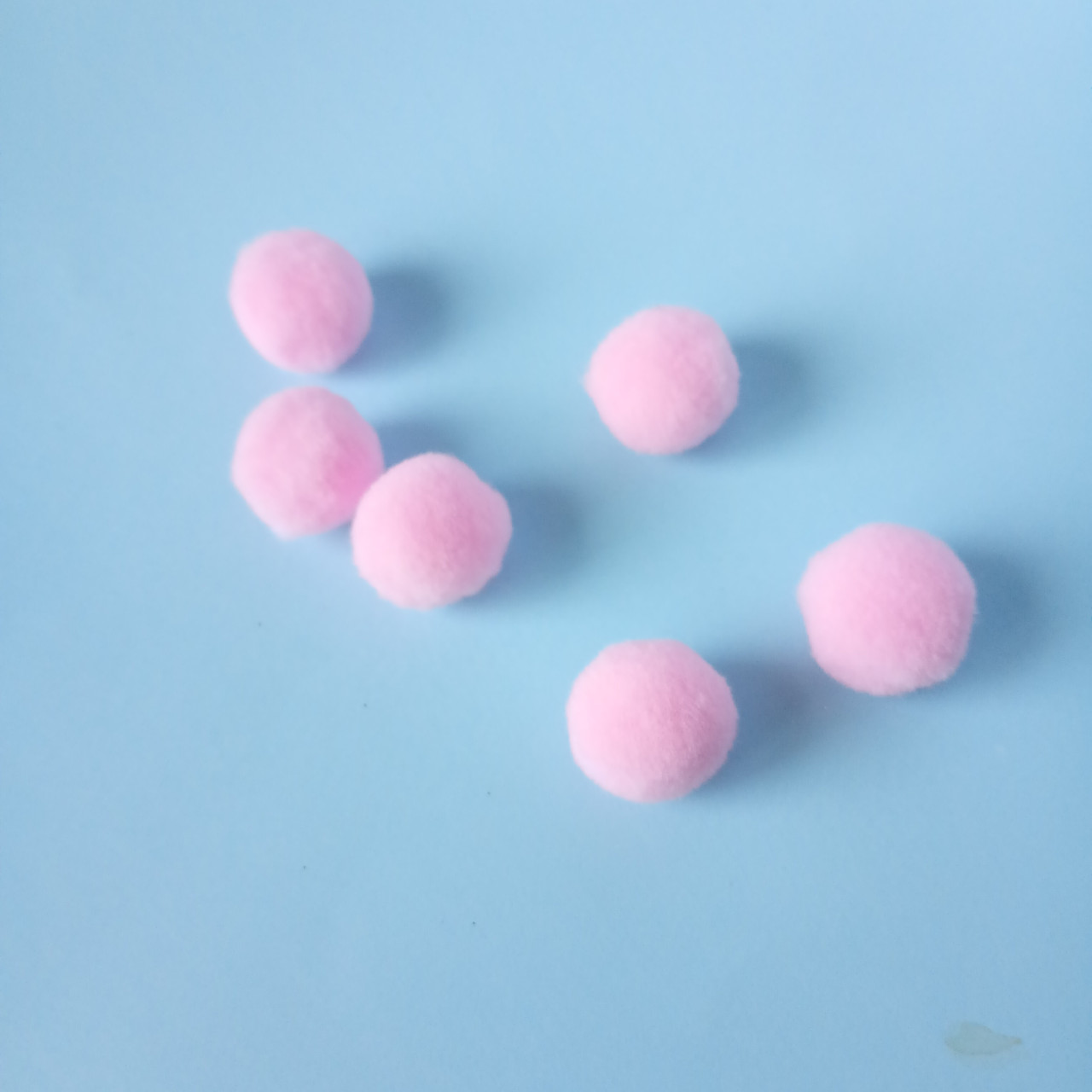 Помпон плюш 2 см рожевий, фото 1