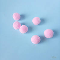 Помпон плюш 2 см рожевий