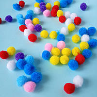 Помпон Пухнастик 1 см МІКС 10 шт