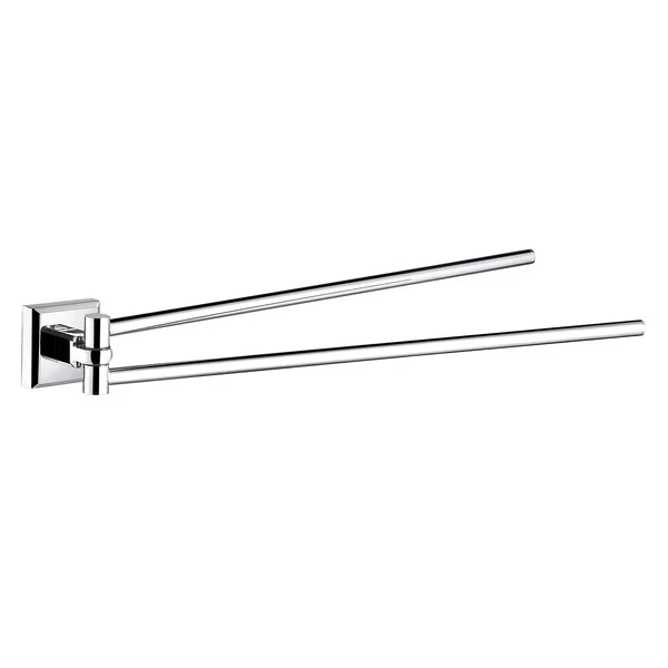 Тримач для рушників Аква Родос Леонардо 9931 подвійний динамічний хром, фото 1