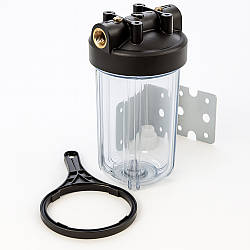 Колба для системи очищення холодної води 10", підключення 1", ключ, кріплення, Aquakut Вig Вlue Taiwan / Корпус фільтра холодної