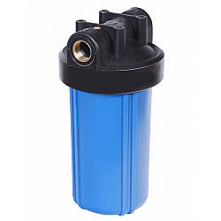 Колба для системи очищення холодної води 10", підключення 1", ключ, кріплення, Aquakut Вig Вlue / Корпус фільтра води