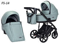 Детская коляска 2 в 1 Angelina Fibi мятный (эко-кожа)