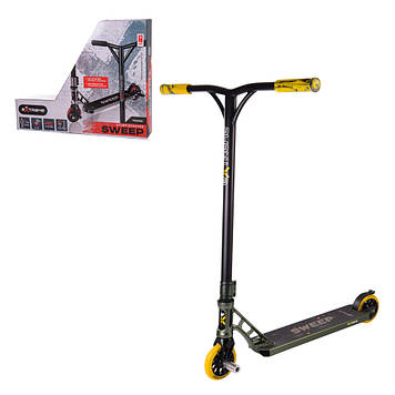 Самокат трюковий 2-колісний Extreme Motion SWEEP TR21010 колеса PU 110 мм Зелений