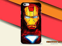Чехол накладка силиконовая на Iphone 7 с картинкой iron man