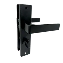 Ручка на планці TRION FLASH WC 62 mm Black — дверна ручка під WC, чорний матовий, для міжкімнатних дверей