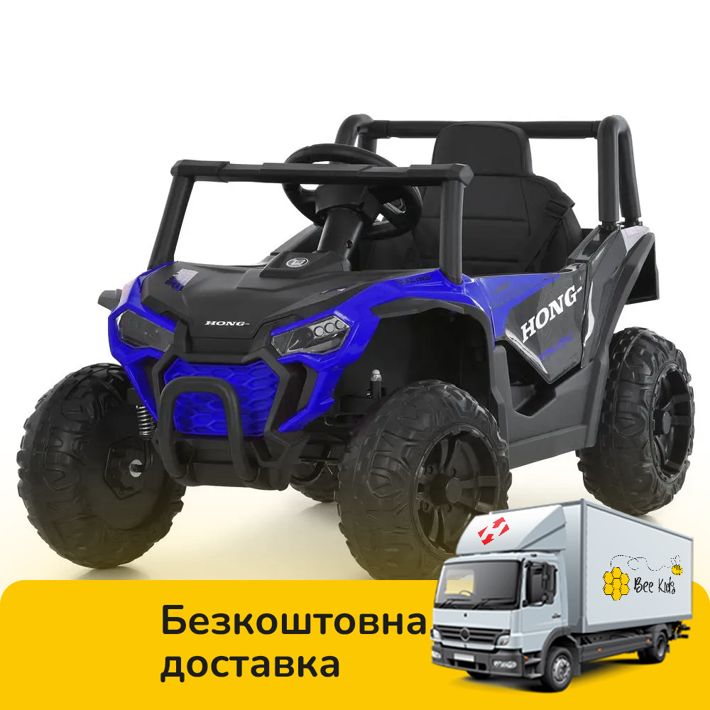 Електромобіль джип Баггі Bambi (р/к, 2мотор35W, 1акум12V7AH, світло, BLUETOOTH, MP3, USB) M 6258EBLR-4 Синій, фото 1