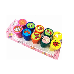 Штамп дитячий,  набір 10шт, Тваринки, 68-3/WB2303