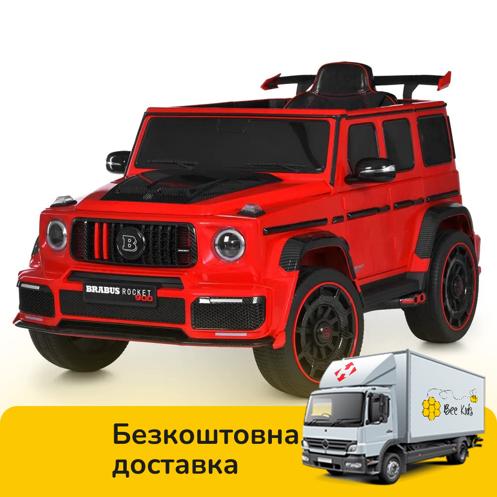 Електромобіль Джип дитячий Bambi (р/к2,4G, 4мотора35W, 1акум12V12AH, MP3, USB, BLUETOOTH) M 6257EBLR-3 Червоний, фото 1