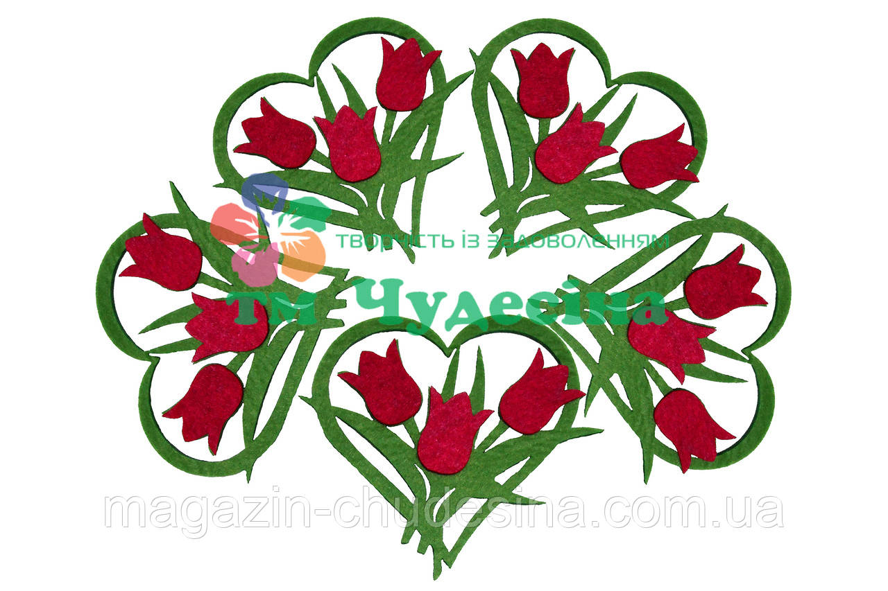 Серце з тюльпанами, фото 1