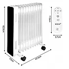 Масляний радіатор MalTec Premium ProOil 2500W WiFi, фото 2