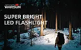 Потужний світлодіодний ліхтарик, магнітний акумуляторний ліхтарик 8 режимів Warsun, фото 4
