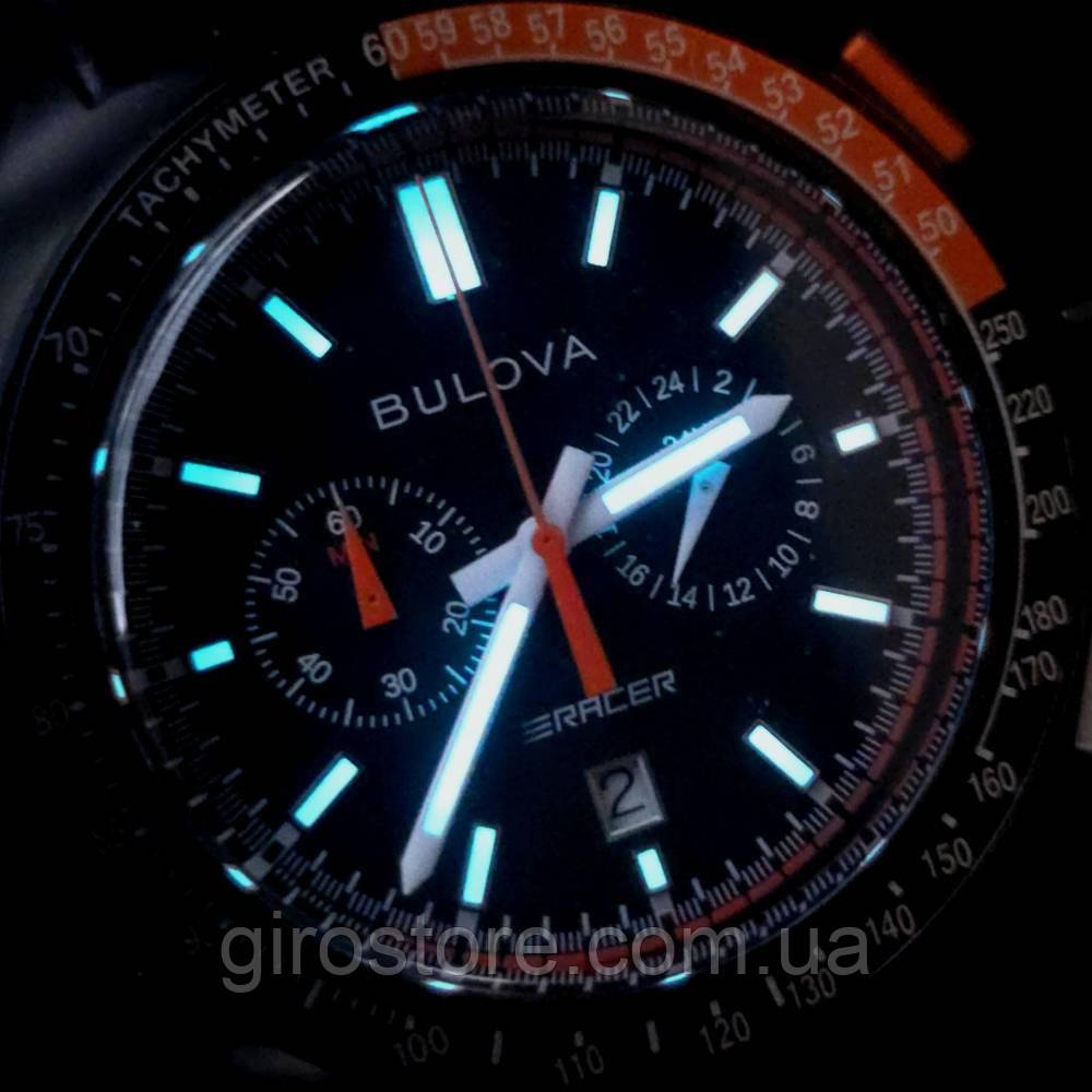Перегоновий хронограф Bulova 98B428 чоловічий годинник, хронограф, тахіметр, календар, сапфір, фото 1