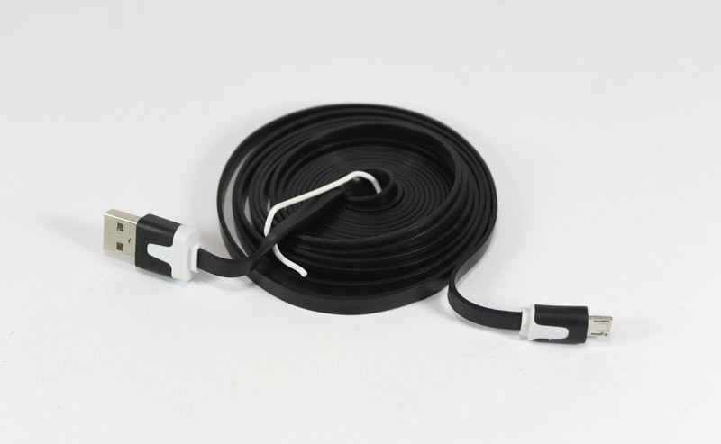 Шнур USB-MICRO USB плоский кабель 3м