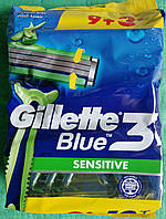 Gillette Blue 3 Sensitive aloe одноразові станки для гоління чоловічі 12 штук
