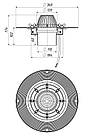 Водостічна воронка для плоскої покрівлі з притискним фланцем з нержавіючої сталі 110/100 мм, фото 2