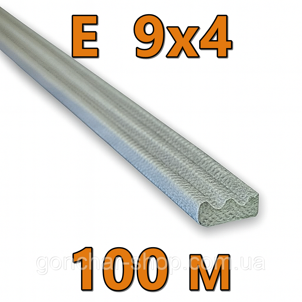Ущільнювач поліуретановий E (9х4) 100м для дверей сірий Майстер, фото 1