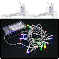 Гірлянда LED на 2-х батарейках 20 лампочок 3 метри мультиколір RJ-05